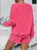 Textured Round Neck Top and Shorts Set sold by Charming Charlie