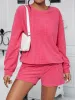 Textured Round Neck Top and Shorts Set sold by Charming Charlie