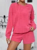 Textured Round Neck Top and Shorts Set sold by Charming Charlie