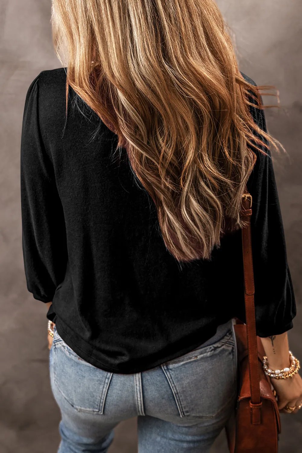 Flower Graphic Round Neck Long Sleeve Top sold by Charming Charlie product image thumbnail 3