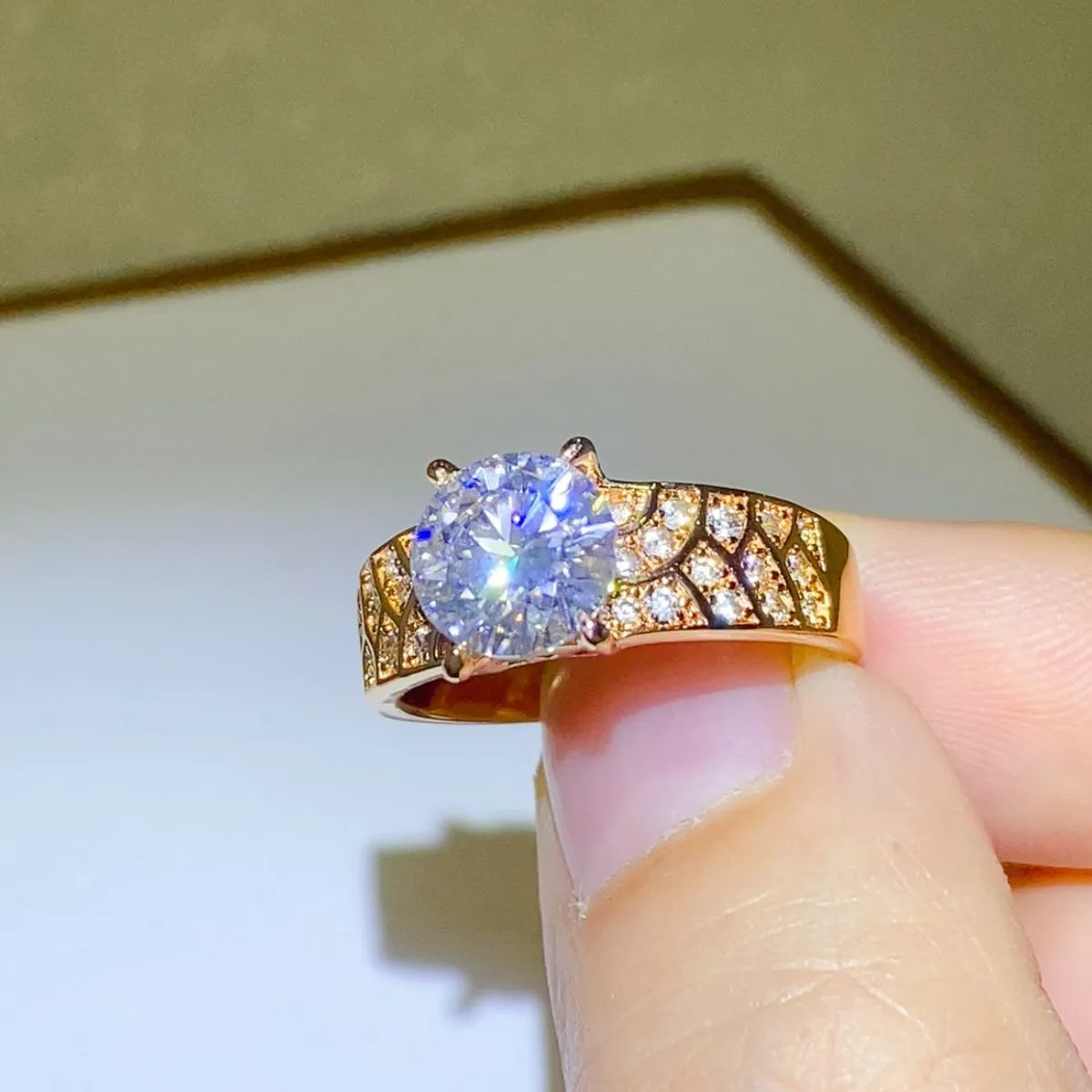 1.5 Carat 925 Sterling Silver Moissanite Ring sold by Charming Charlie product image thumbnail 3