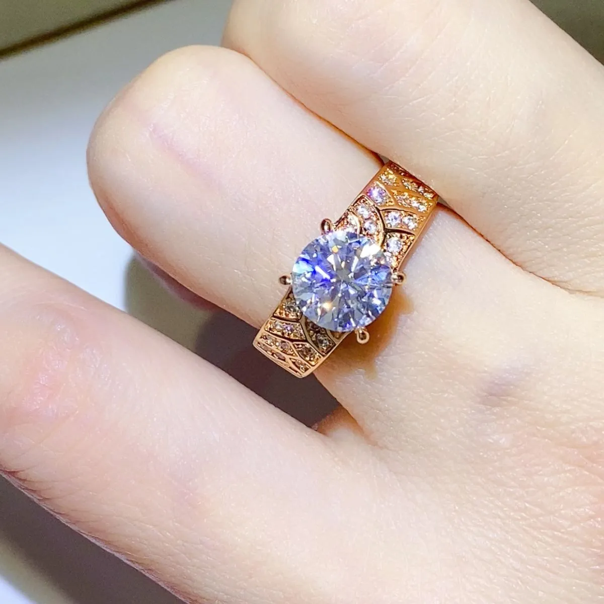 1.5 Carat 925 Sterling Silver Moissanite Ring sold by Charming Charlie