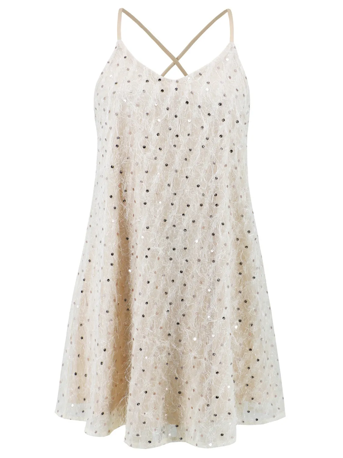 Sequin V-Neck Mini Cami Dress sold by Charming Charlie product image thumbnail 3