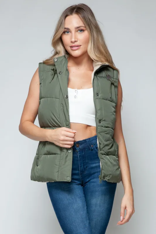 Snobbish Snap and Zip Closure Hooded Vest sold by Charming Charlie
