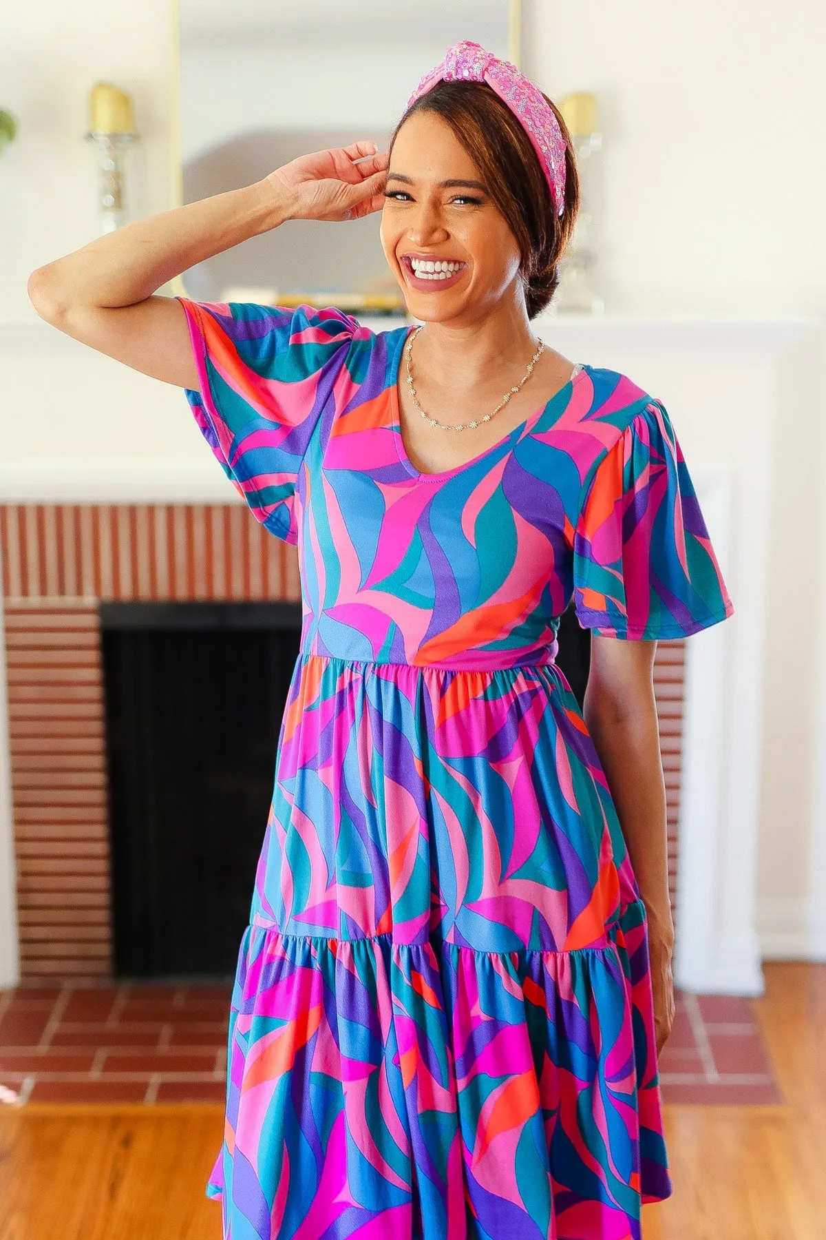 Pink Sequin Top Knot Headband sold by Charming Charlie product image thumbnail 2