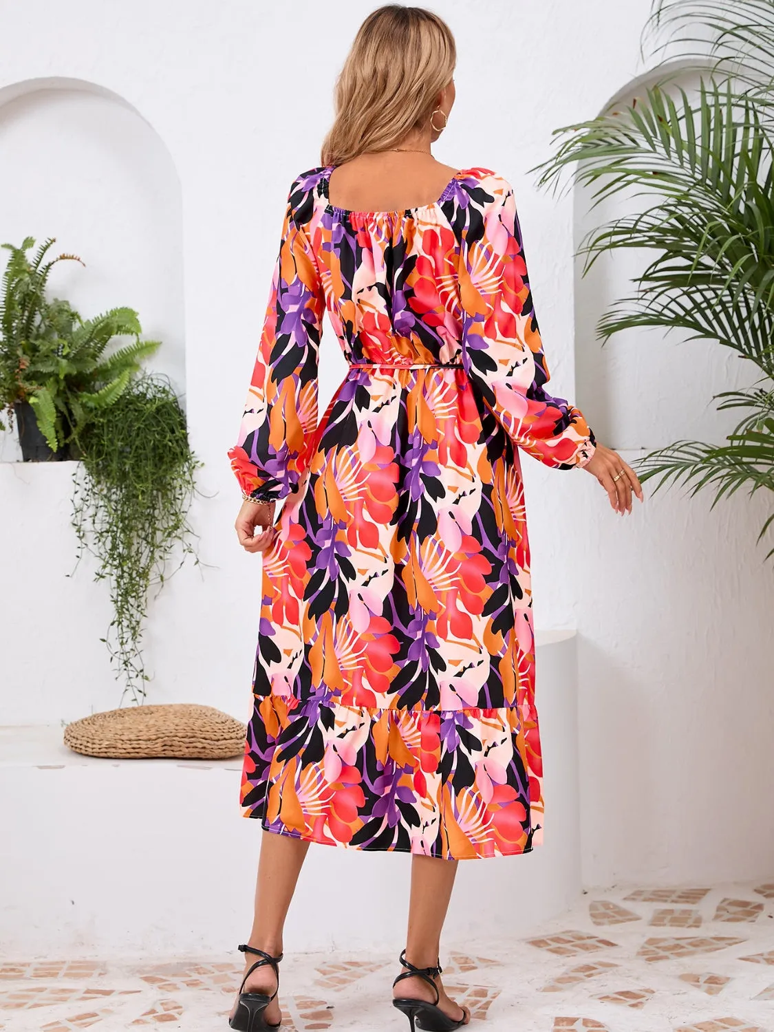 Printed Long Sleeve Midi Dress sold by Charming Charlie product image thumbnail 2