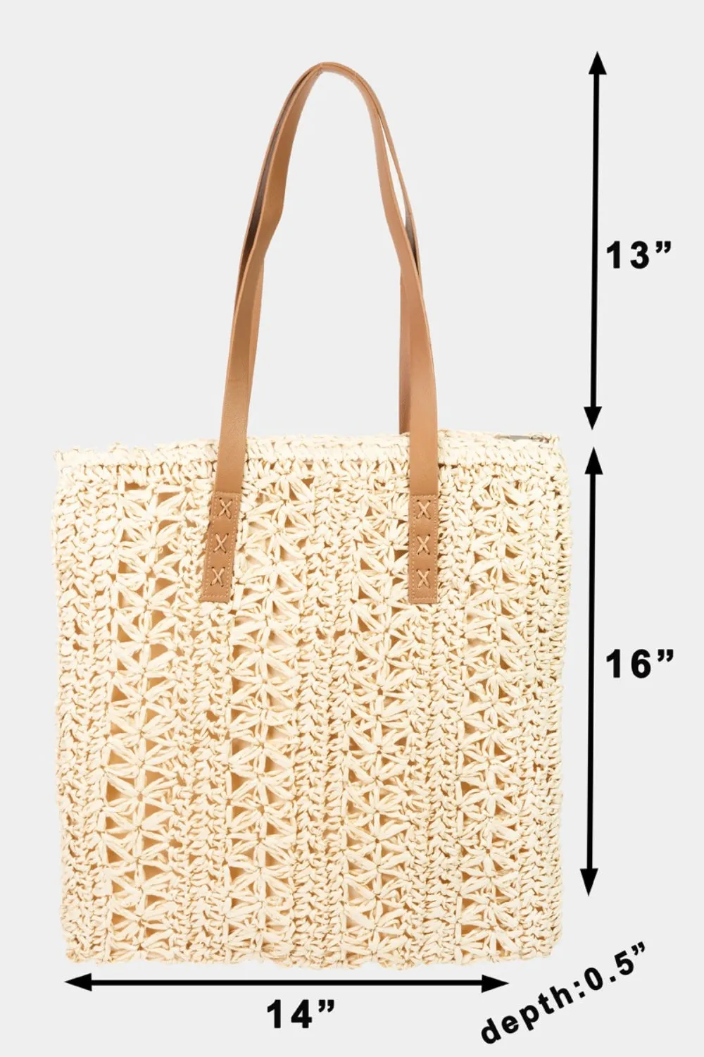 Fame Straw Braided Tote Bag sold by Charming Charlie product image thumbnail 4