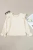 Ruffled Round Neck Flounce Sleeve Top sold by Charming Charlie