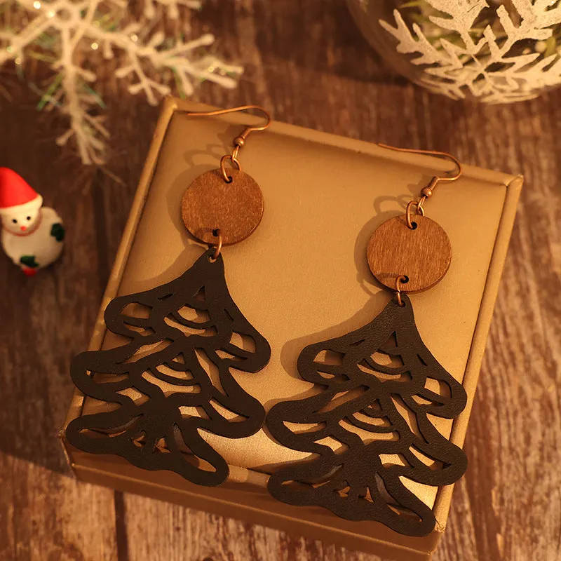 Wooden Cutout Tree Shape Earrings sold by Charming Charlie product image thumbnail 3