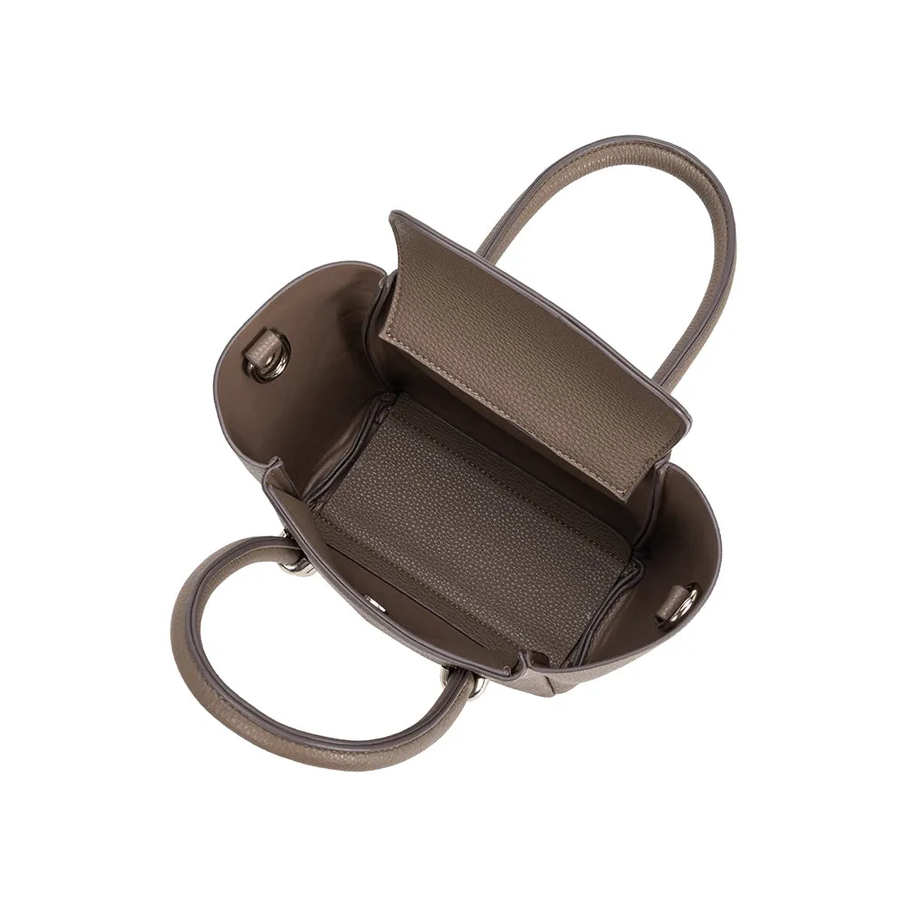 Harlow Taupe Recycled Vegan Top Handle Bag sold by Charming Charlie product image thumbnail 5