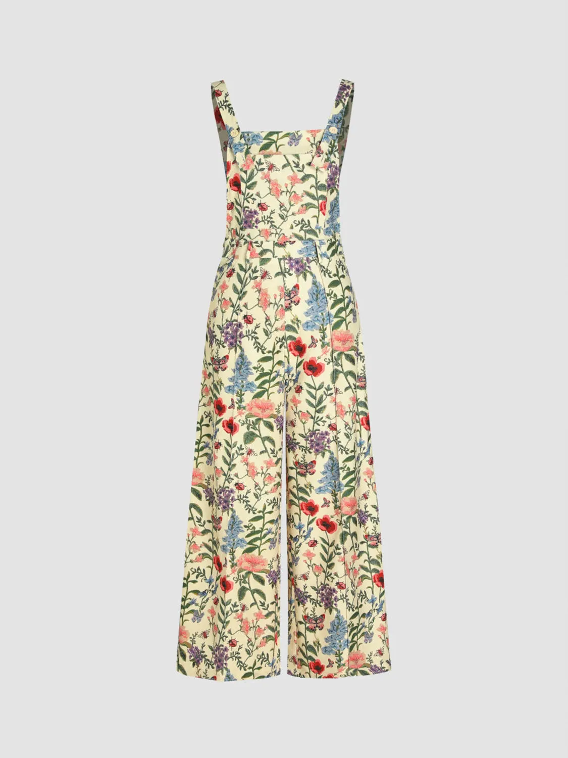Floral Wide Leg Overalls sold by Charming Charlie