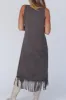 Tassel Round Neck Sleeveless Midi Dress sold by Charming Charlie