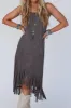 Tassel Round Neck Sleeveless Midi Dress sold by Charming Charlie