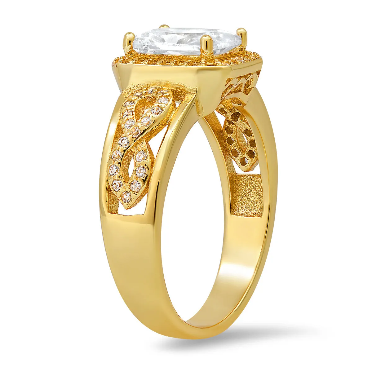 Sterling Silver Infinity Emerald-cut Diamond CZ Ring sold by Charming Charlie product image thumbnail 5
