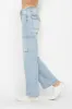 Judy Blue Full Size High Waist Straight Cargo Jeans sold by Charming Charlie