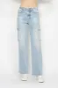 Judy Blue Full Size High Waist Straight Cargo Jeans sold by Charming Charlie