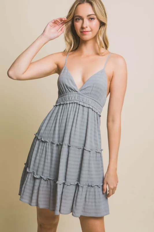 Love Tree Frill V-Neck Cami Dress sold by Charming Charlie
