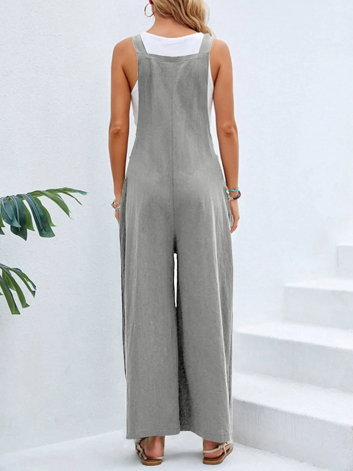 Full Size Square Neck Wide Strap Overalls sold by Charming Charlie product image thumbnail 3