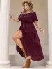 Plus Size Round Neck Half Sleeve Dress sold by Charming Charlie