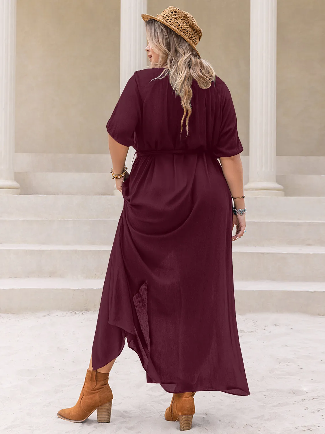 Plus Size Round Neck Half Sleeve Dress sold by Charming Charlie product image thumbnail 2