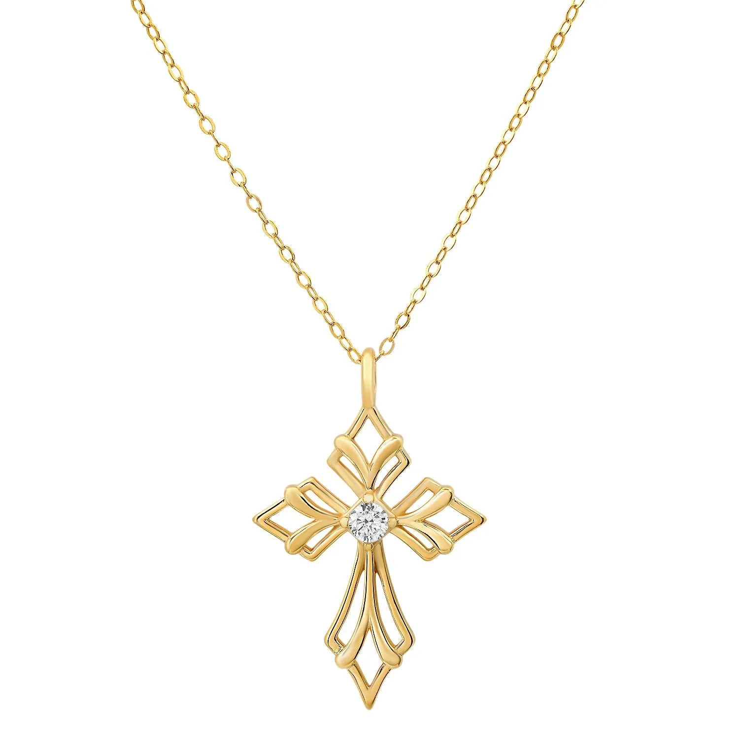 Sterling Silver Art Deco Cross Pendant Necklace sold by Charming Charlie product image thumbnail 2