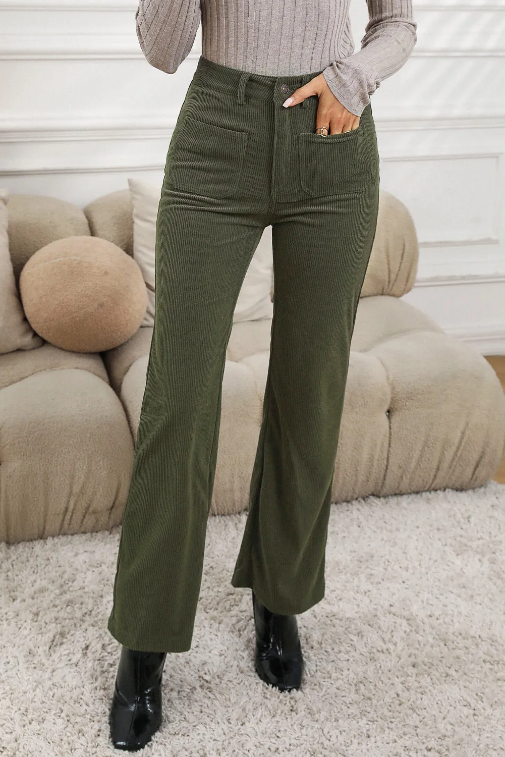 Pocketed High Waist Straight Leg Pants sold by Charming Charlie