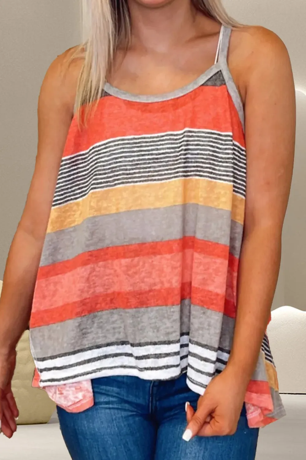 Color Block Round Neck Cami sold by Charming Charlie