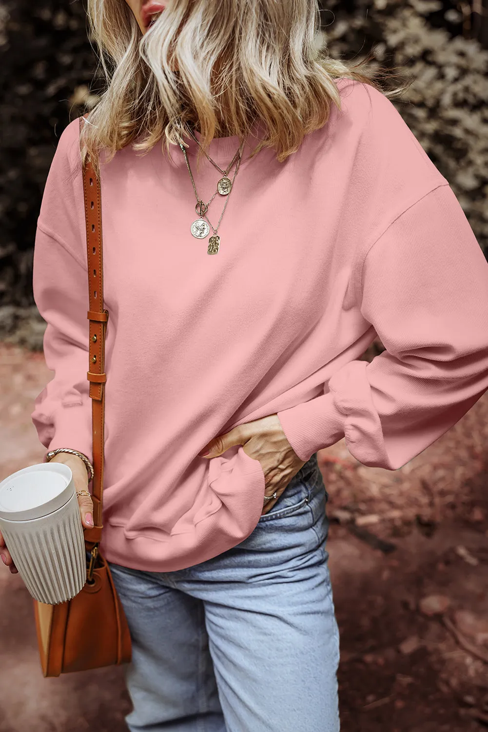 Round Neck Long Sleeve Sweatshirt sold by Charming Charlie product image thumbnail 4