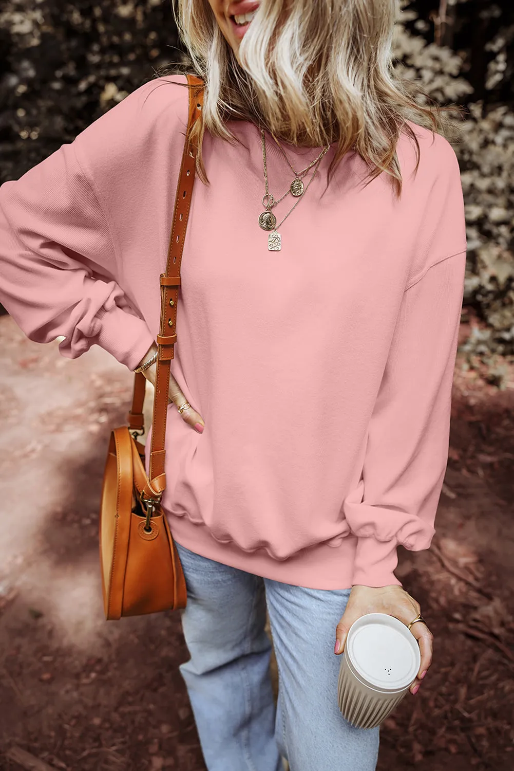 Round Neck Long Sleeve Sweatshirt sold by Charming Charlie product image thumbnail 3