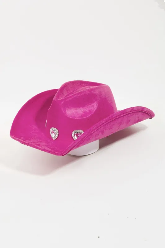 Fame Rhinestone Pave Heart Cowboy Hat sold by Charming Charlie