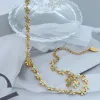 Titanium Steel Drip Oil Flower Necklace sold by Charming Charlie