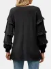 Ruffled V-Neck Long Sleeve T-Shirt sold by Charming Charlie