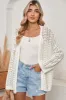 Out Crochet Knit Drop Shoulder Open Front Cardigan sold by Charming Charlie