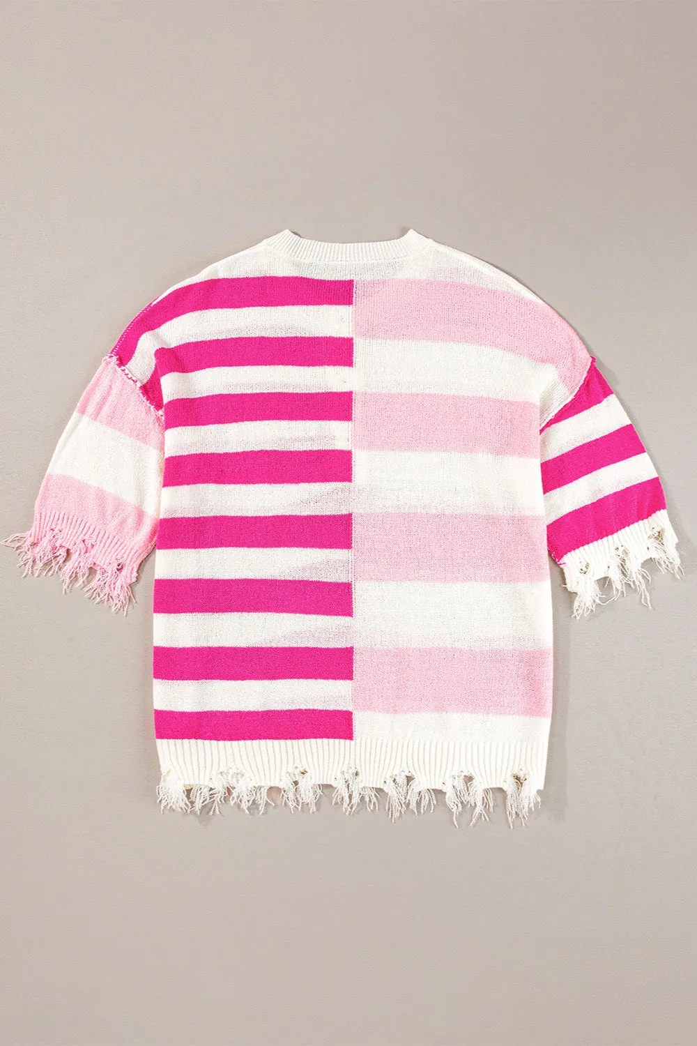 Striped Round Neck Half Sleeve Knit Top sold by Charming Charlie product image thumbnail 2