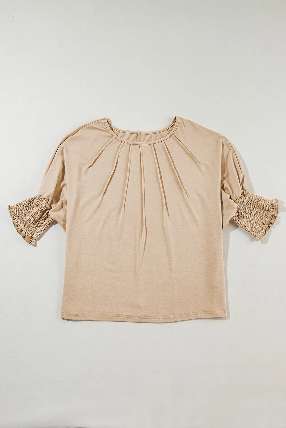 Round Neck Smocked Half Sleeve Top sold by Charming Charlie product image thumbnail 4