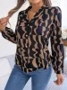 Printed Button Up Long Sleeve Shirt sold by Charming Charlie