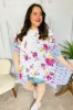 In Your Dreams Ivory Floral Border Print Open Kimono sold by Charming Charlie
