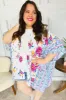 In Your Dreams Ivory Floral Border Print Open Kimono sold by Charming Charlie