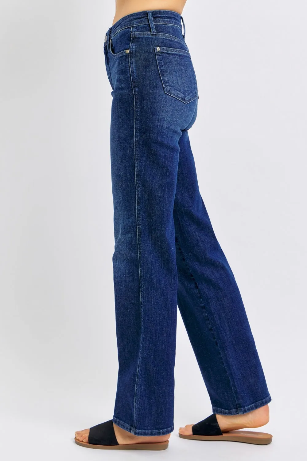 Judy Blue Full Size High Waist Tummy Control Straight Jeans sold by Charming Charlie product image thumbnail 5