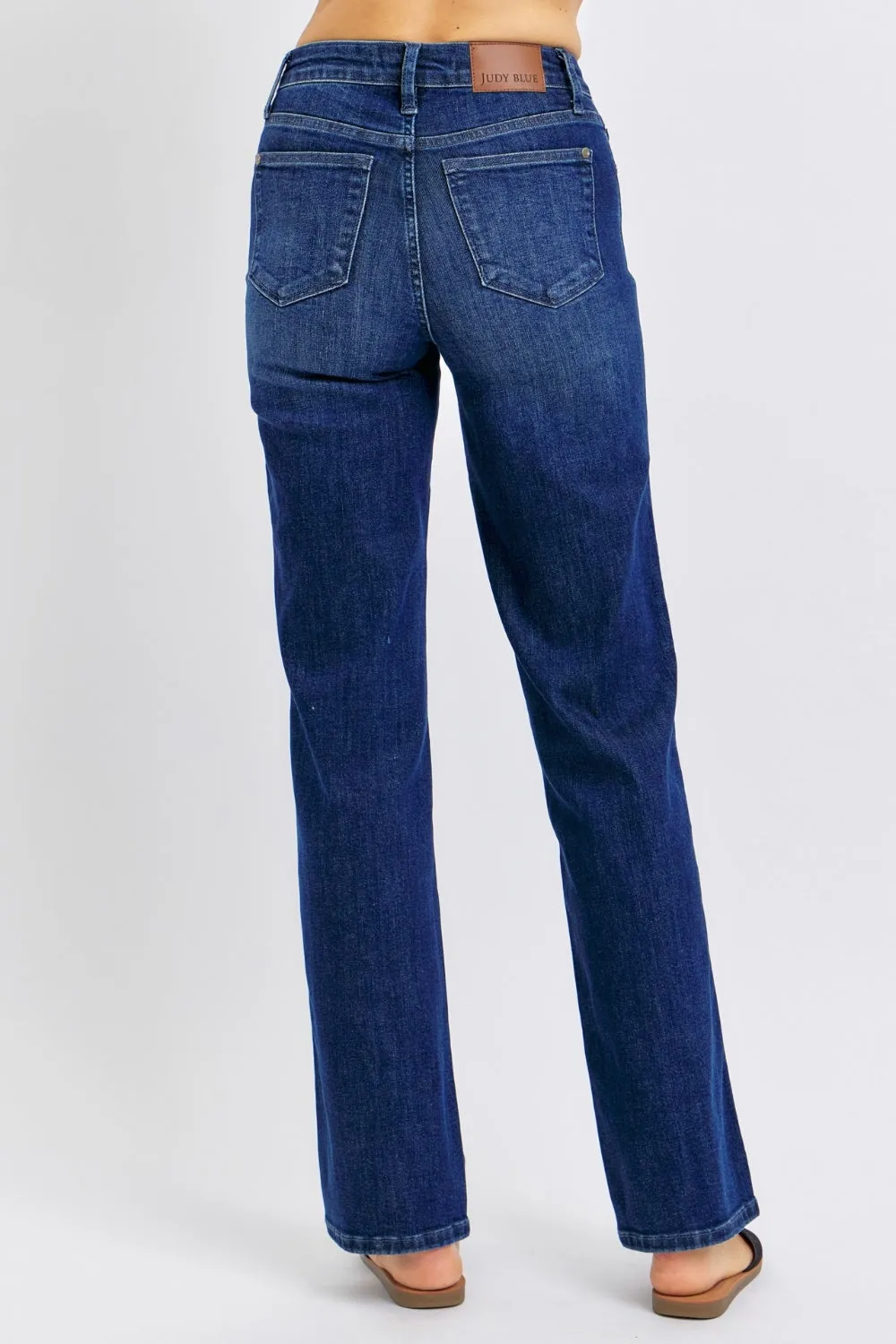 Judy Blue Full Size High Waist Tummy Control Straight Jeans sold by Charming Charlie product image thumbnail 2