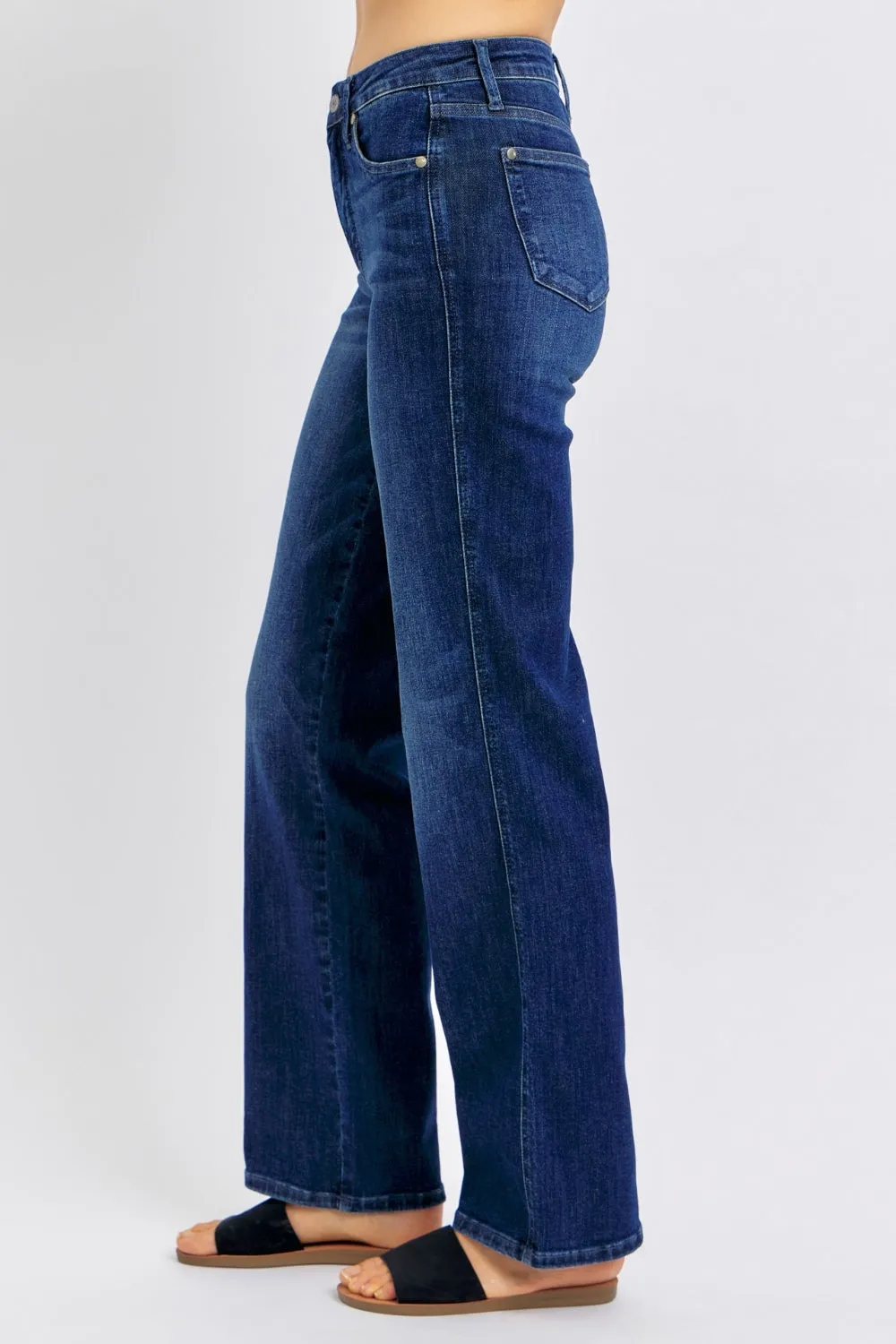 Judy Blue Full Size High Waist Tummy Control Straight Jeans sold by Charming Charlie product image thumbnail 4