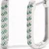 925 Sterling Silver Inlaid Zircon Earrings sold by Charming Charlie