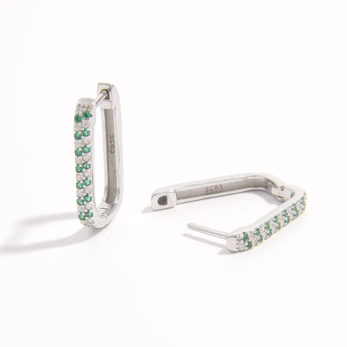 925 Sterling Silver Inlaid Zircon Earrings sold by Charming Charlie product image thumbnail 2