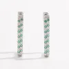 925 Sterling Silver Inlaid Zircon Earrings sold by Charming Charlie