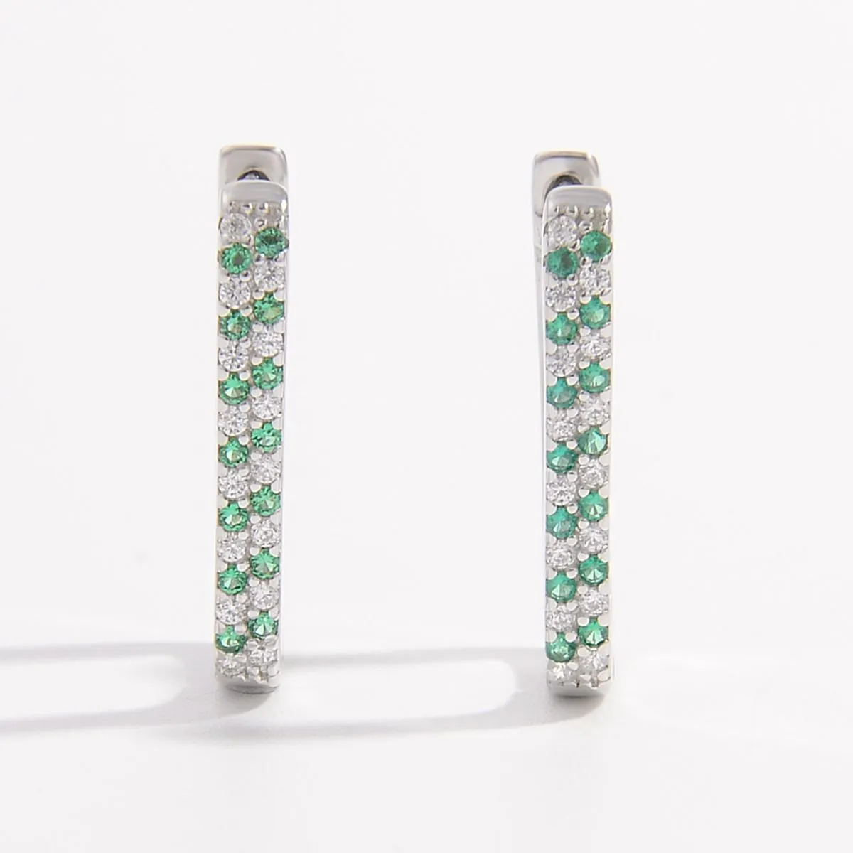 925 Sterling Silver Inlaid Zircon Earrings sold by Charming Charlie product image thumbnail 3