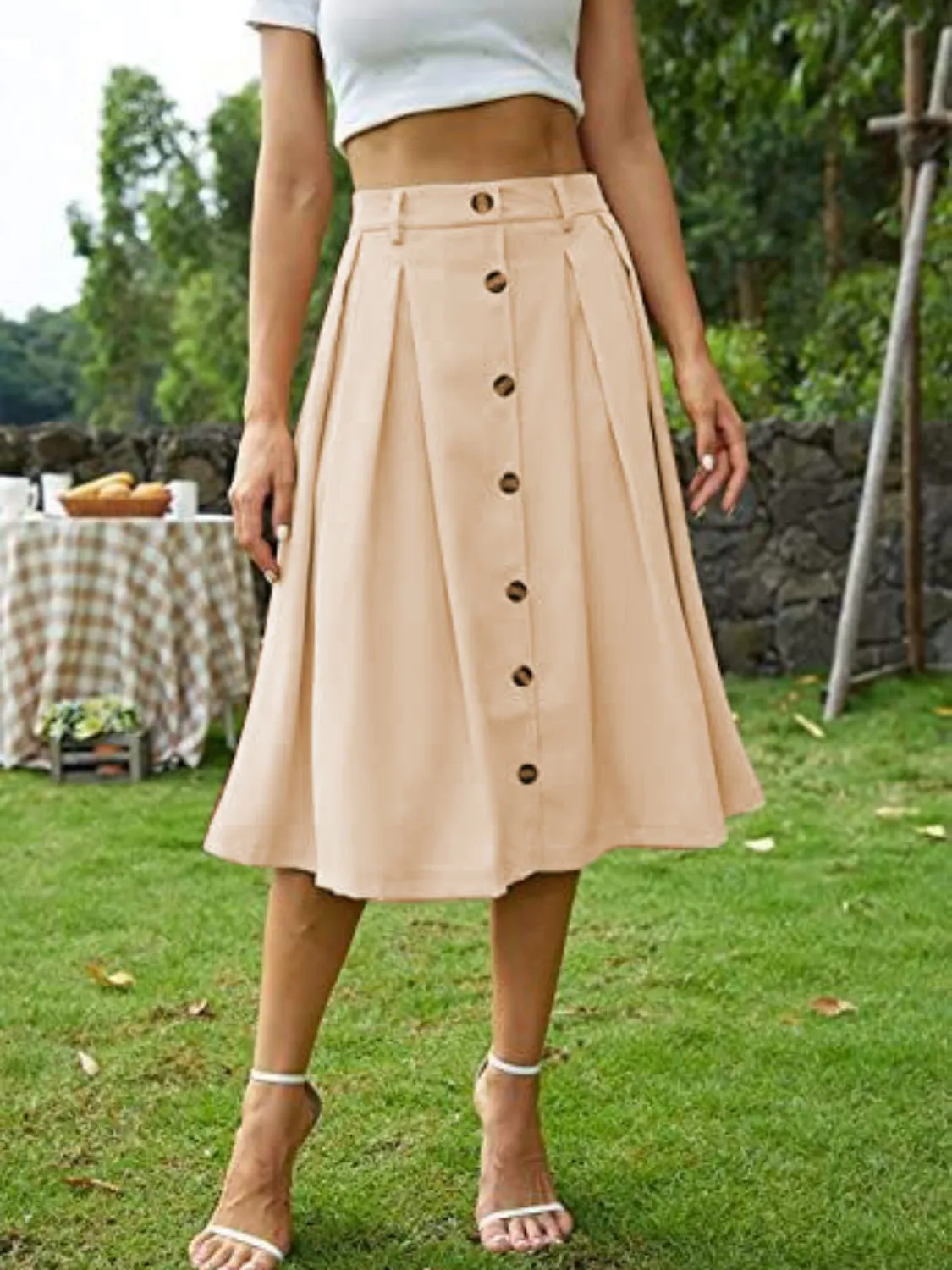 High Waist Midi Skirt sold by Charming Charlie product image thumbnail 4