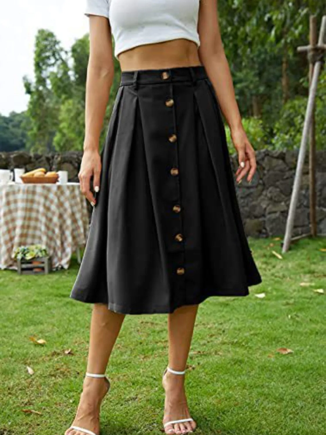 High Waist Midi Skirt sold by Charming Charlie