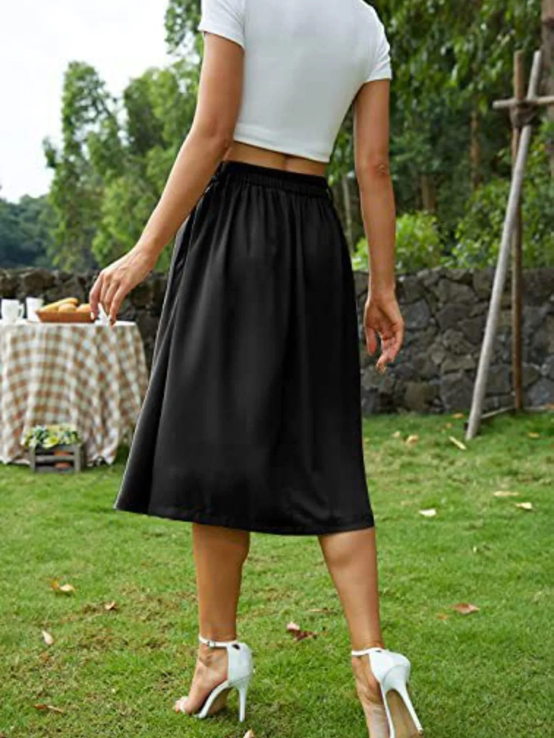 High Waist Midi Skirt sold by Charming Charlie product image thumbnail 2