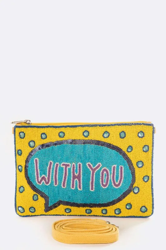 WITH YOU Seed Beads Iconic Crossbody Convertible sold by Charming Charlie