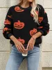 Fuzzy Pumpkin Round Neck Dropped Shoulder Sweater sold by Charming Charlie